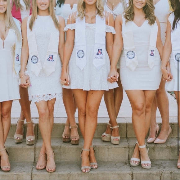 Lovers + Friends Kate White Off-Shoulder Dress Eyelet Cottage core Dress Medium - Picture 3 of 9